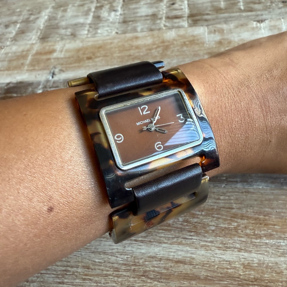 Michael Kors Tortoise and Dark Brown Watch on Sale!